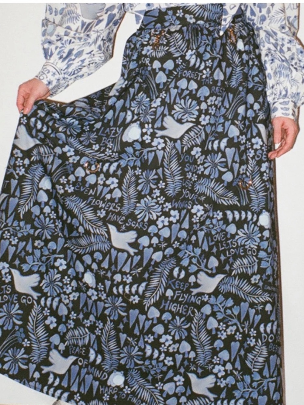 Dauphinette Lazy Boy Maxi skirt blue dove XL